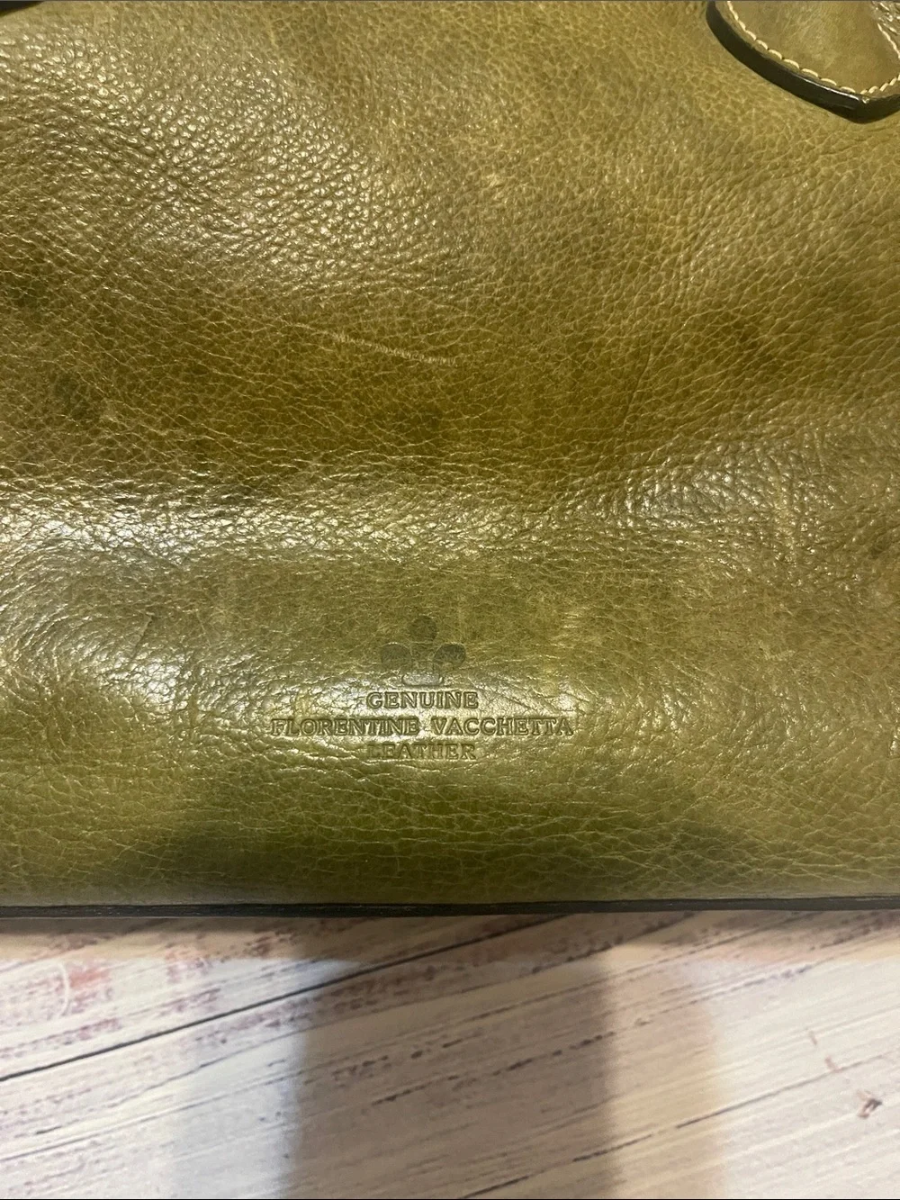 Dooney & Bourke Florentine Leather Olive Green East West Satchel Bag